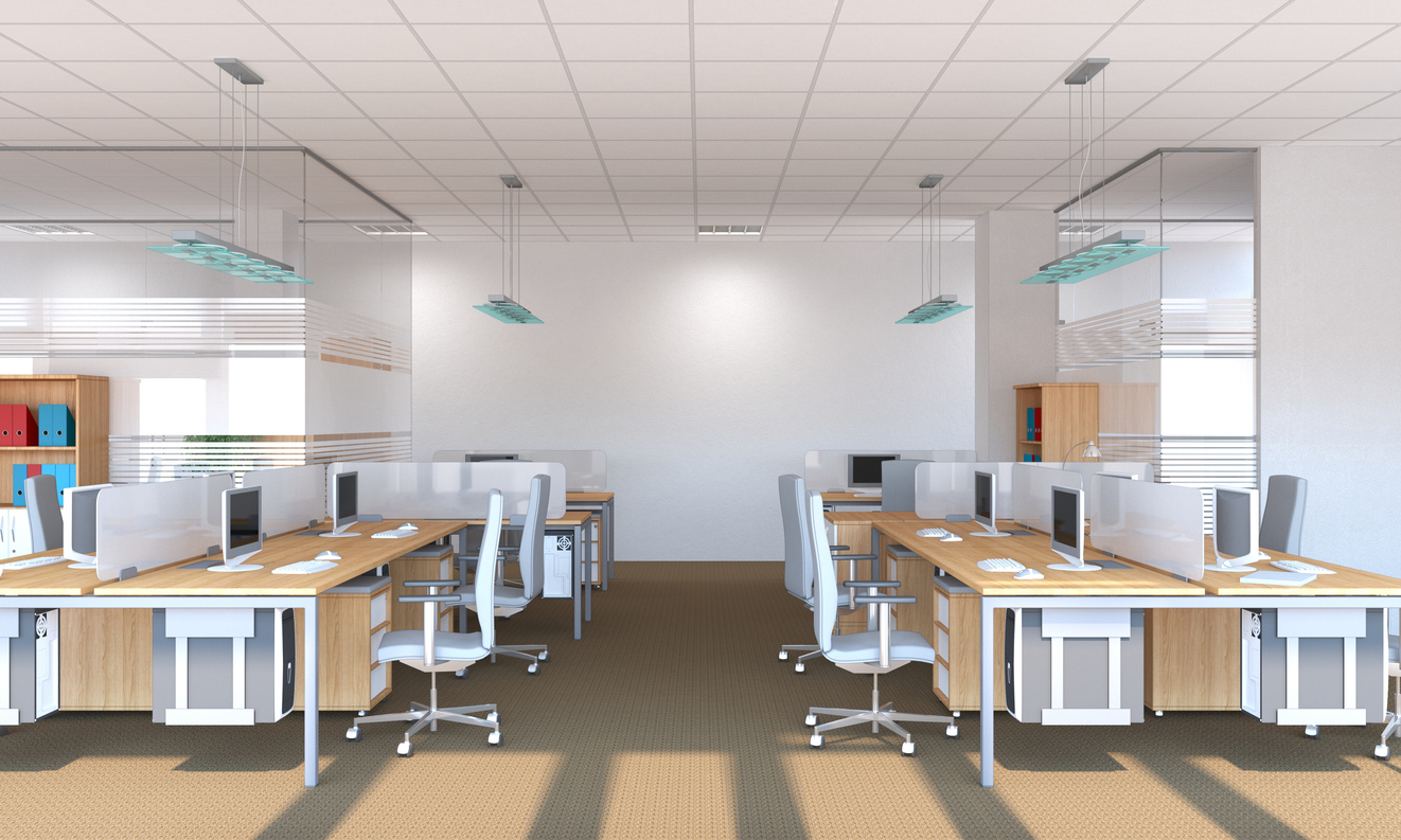 office, interior visualization, 3D illustration