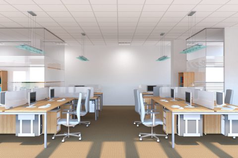 office, interior visualization, 3D illustration